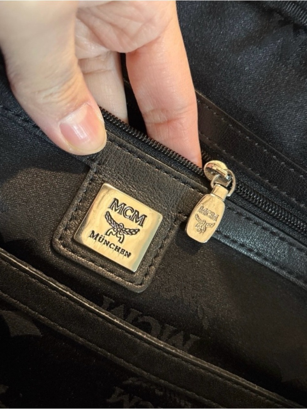 MCM Black Leather Documents Portfolio Tote Bag - Picture 7 of 13